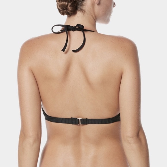 NIKE BLACK RIB BIKINI TOP & BOTTOM WOMEN TWO PIECE - Picture 5 of 6